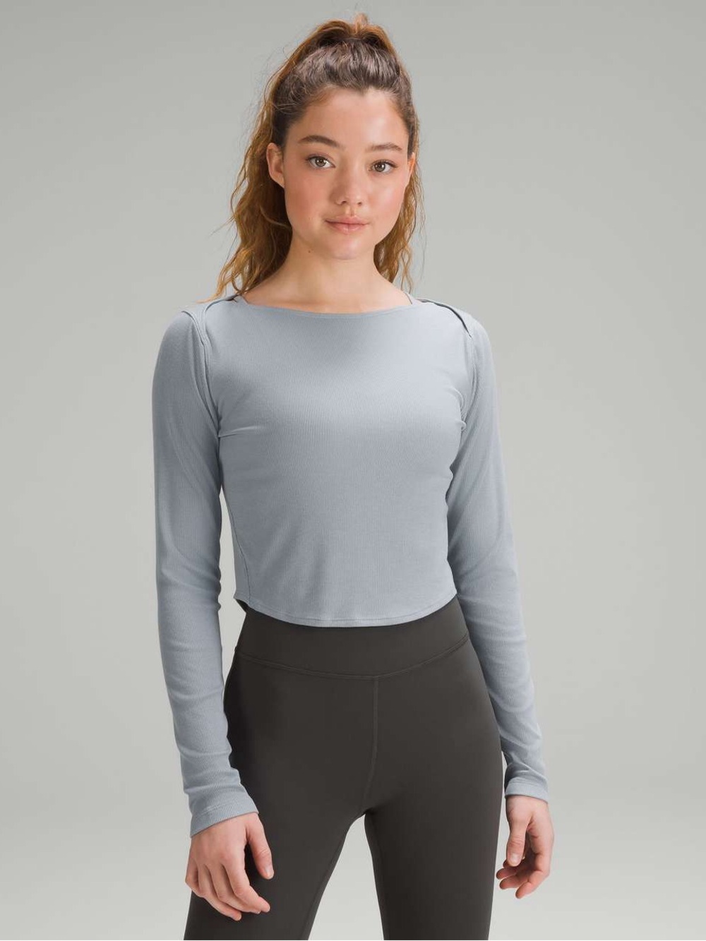 Lululemon Modal Silk Twist Back Yoga Long Sleeve Shirt